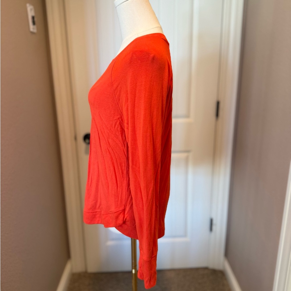 Athleta Bold Orange Crew Neck Top - Picture 2 of 4
